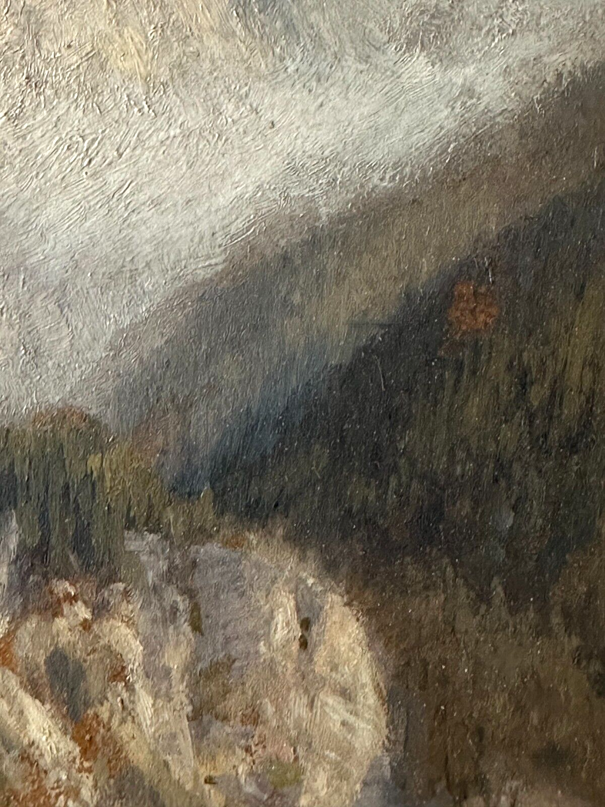 Anton Jahn 1869-? - Öl auf Karton - Gebirgs- Berglandschaft - gerahmt & signiert5