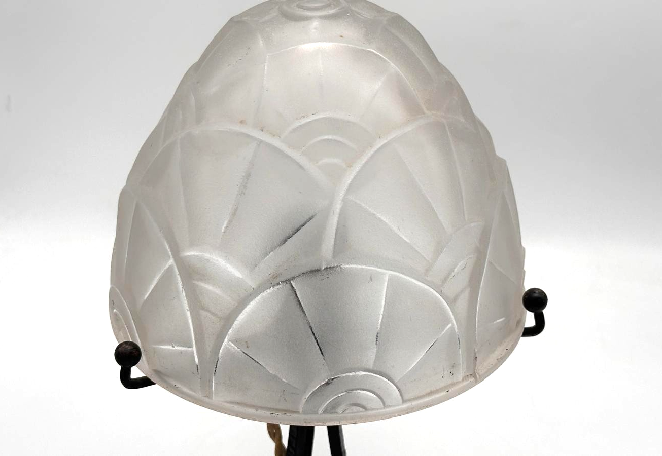 Original Degué Art Déco Tischlampe – Frankreich um 1925–1935 – signiert2