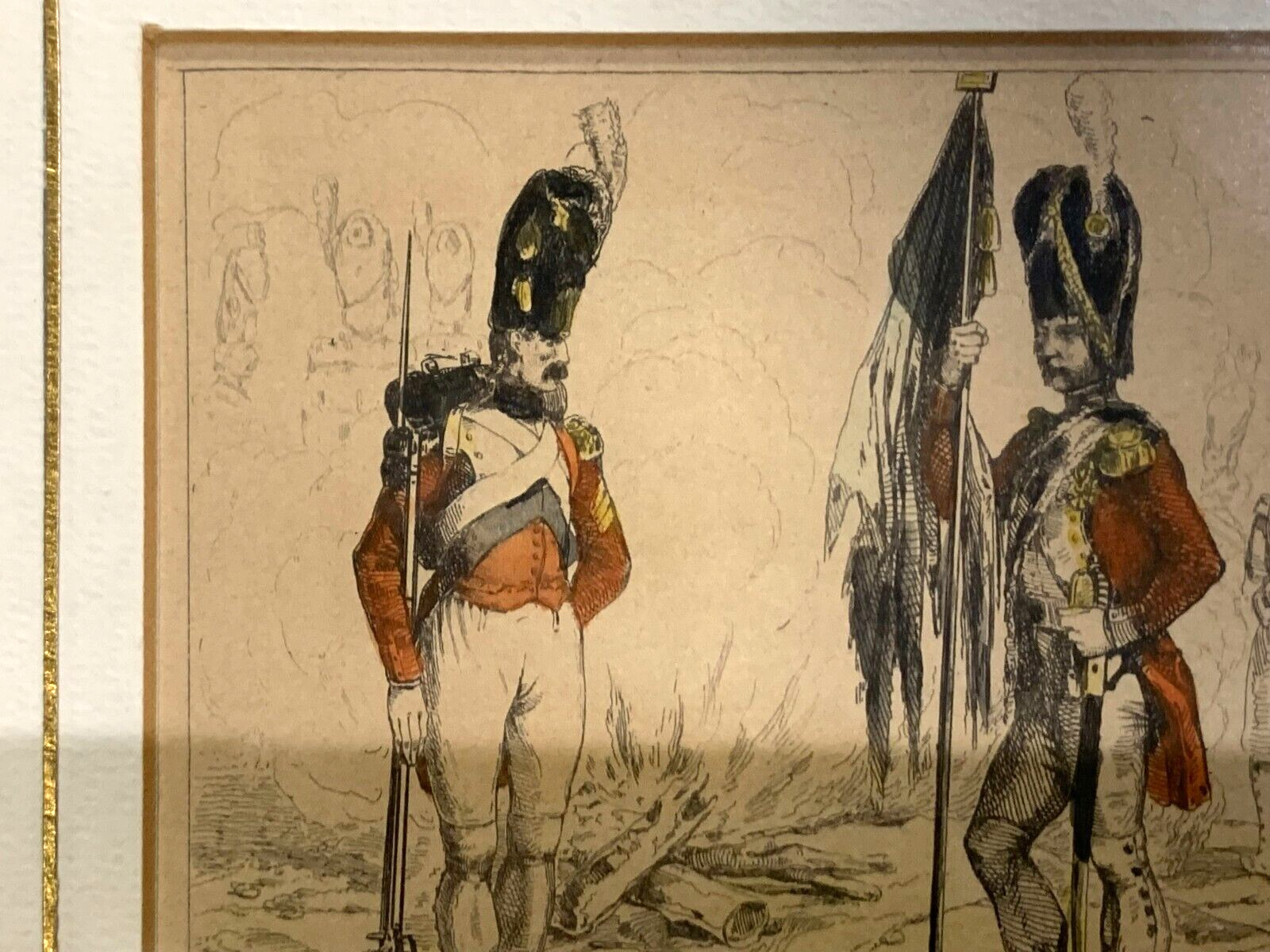 Lacauchie - Stahlstich koloriert - Französische Kaisergarde - Uniform 18003