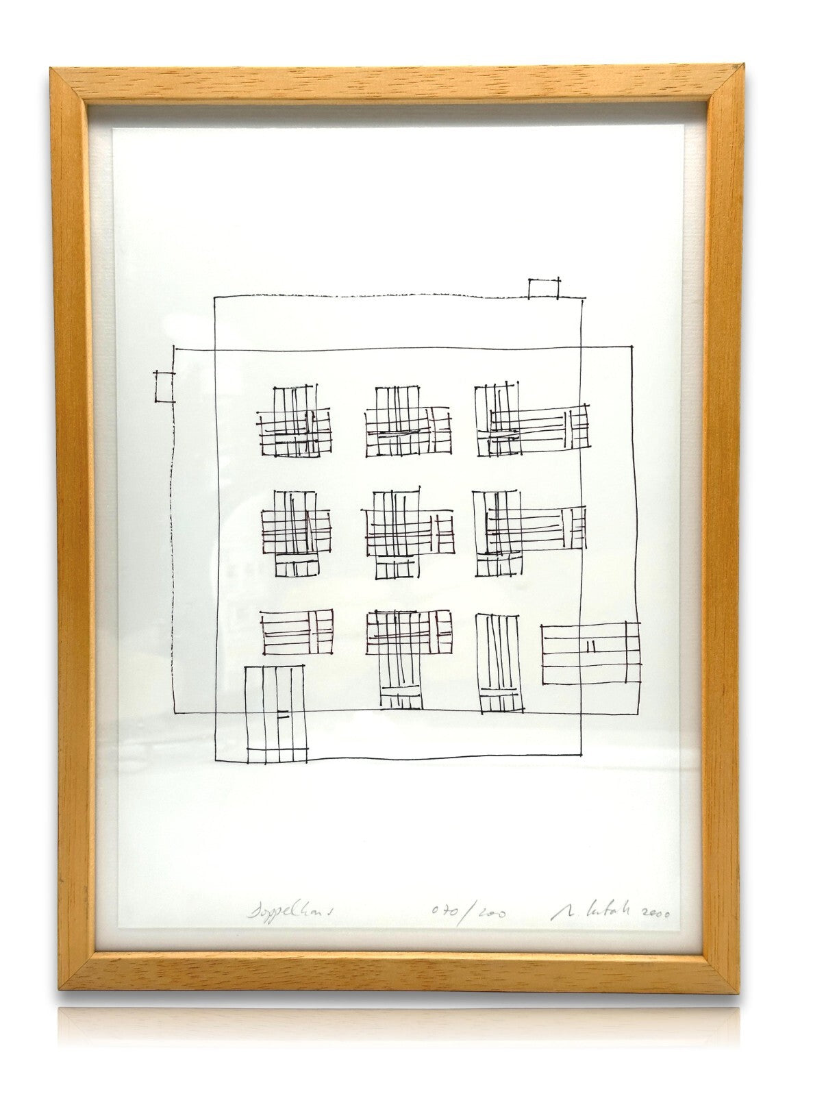 Mischa Kuball - Grafik Lithographie - Titel 'Doppelhaus' - signiert - limitiert0