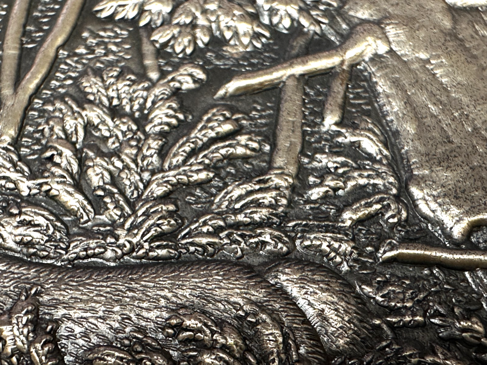 Silberrelief - Jagdszene J. E. Ridinger – Feinsilber 999 – limitiert 87/12007