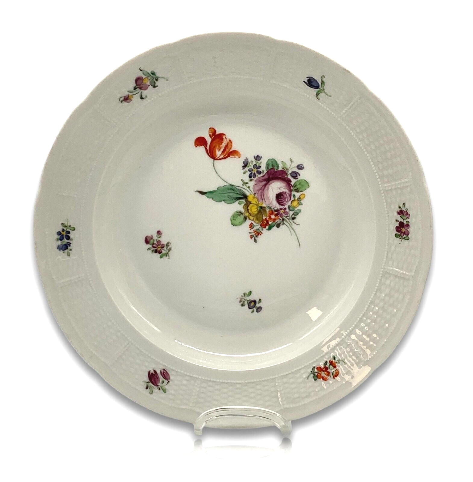 Nymphenburg - Porzellan Teller - Blumenbukett - ca 1920/30 - Streublumen Bukett0