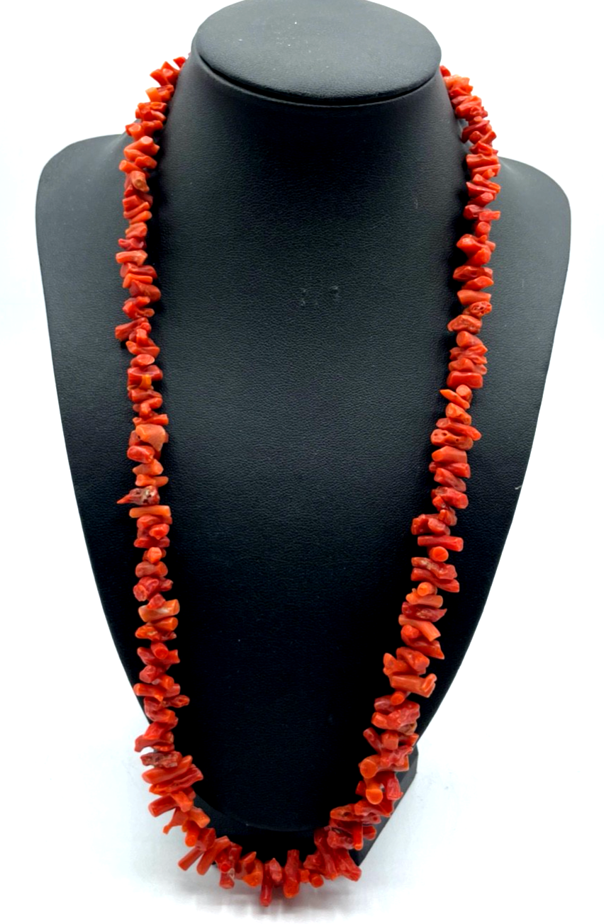Vintage Korallenkette Koralle Collier Verlauf Länge 61 cm Naturkoralle Nr.350