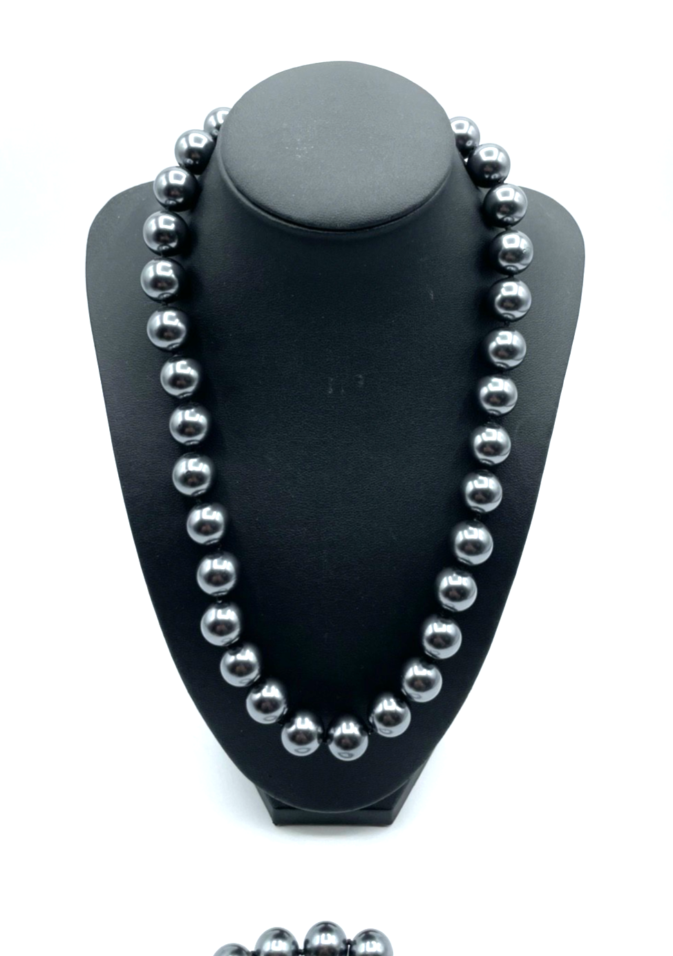 Top gepflegte MK Perlen Kette + Armband Ø13 mm Muschelkernperlen  L 53 cm Magnet7