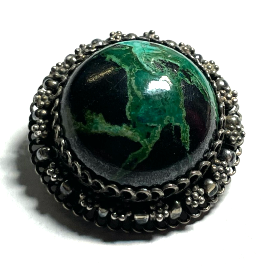 Vintage 925 Sterling Brosche variabler Anhänger mit Eilat Cabochon Handarbeit4