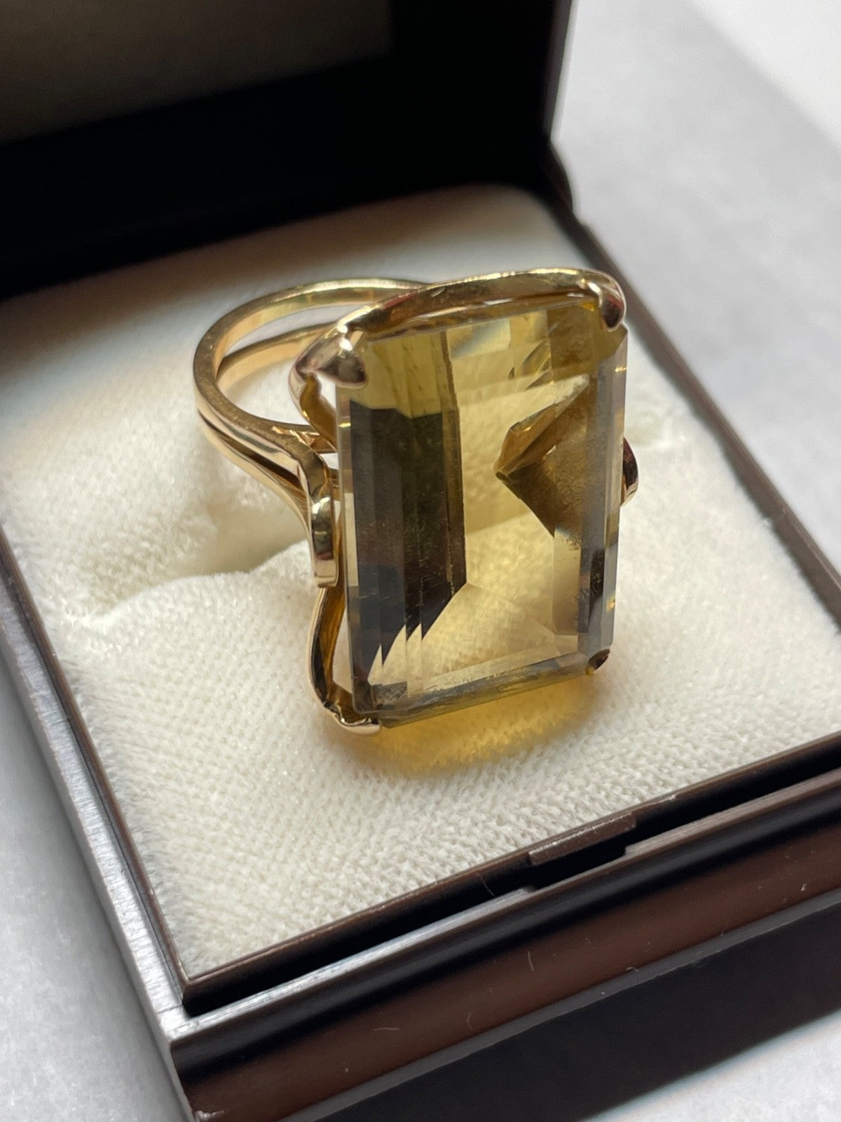 Massiver  Cluster 750 Gold Roségold Ring mit Citrin Cocktailring RG 50 Juwelier5