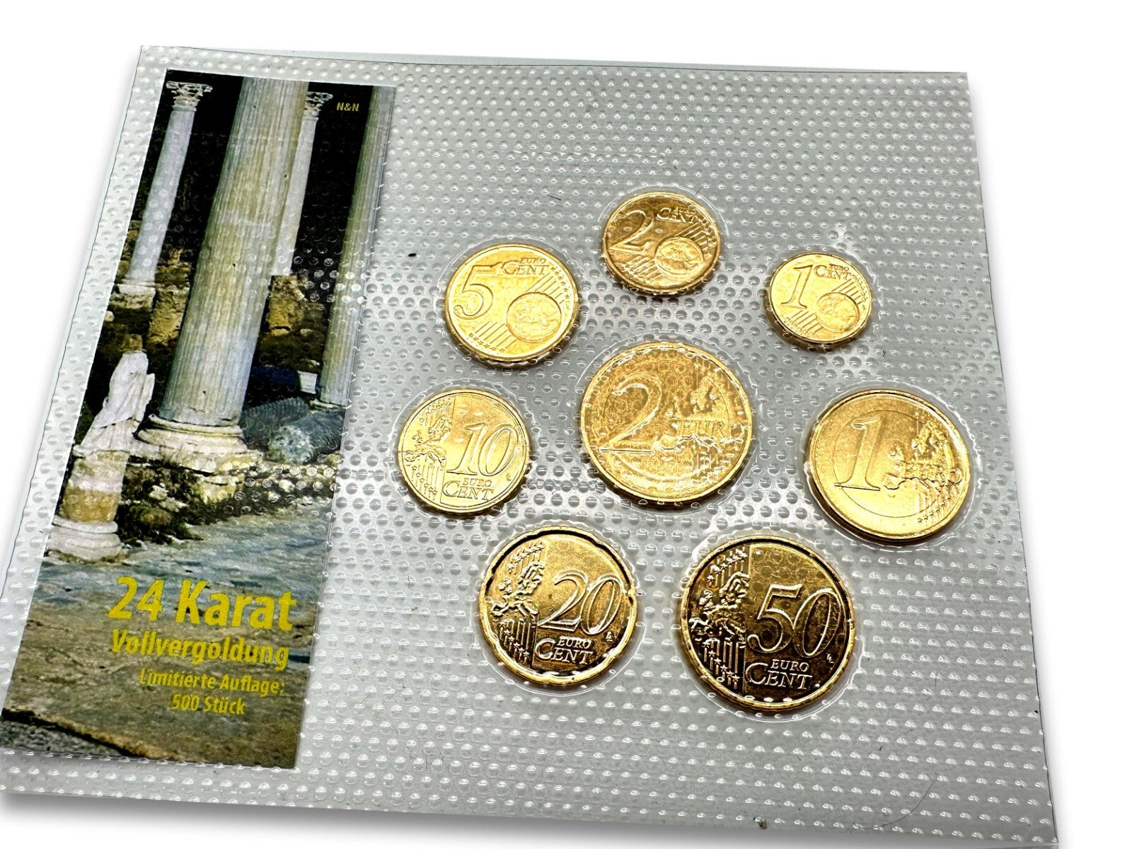 Zypern KSM Kursmünzsatz 2008 Euro € - 24 ct vergoldet - Limitierte Edition1