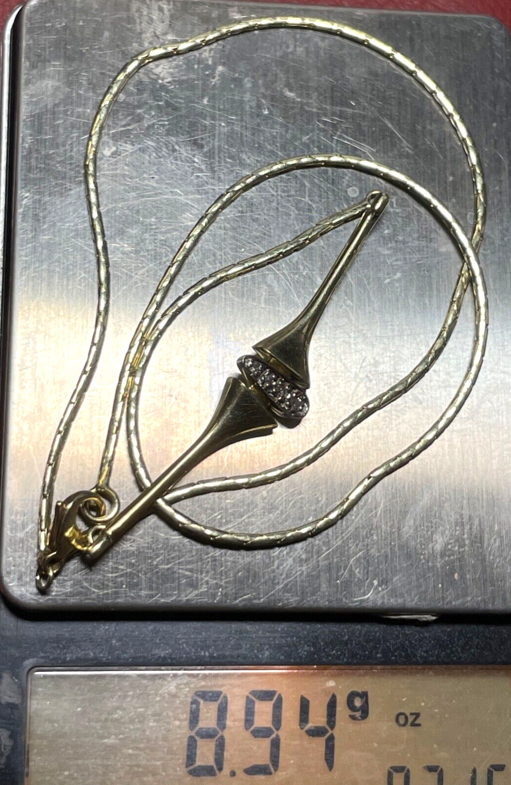 585 Gold 14 K Kette Collier Goldkette Brillanten L42,5cm 8,94Gr Juwelier Design8