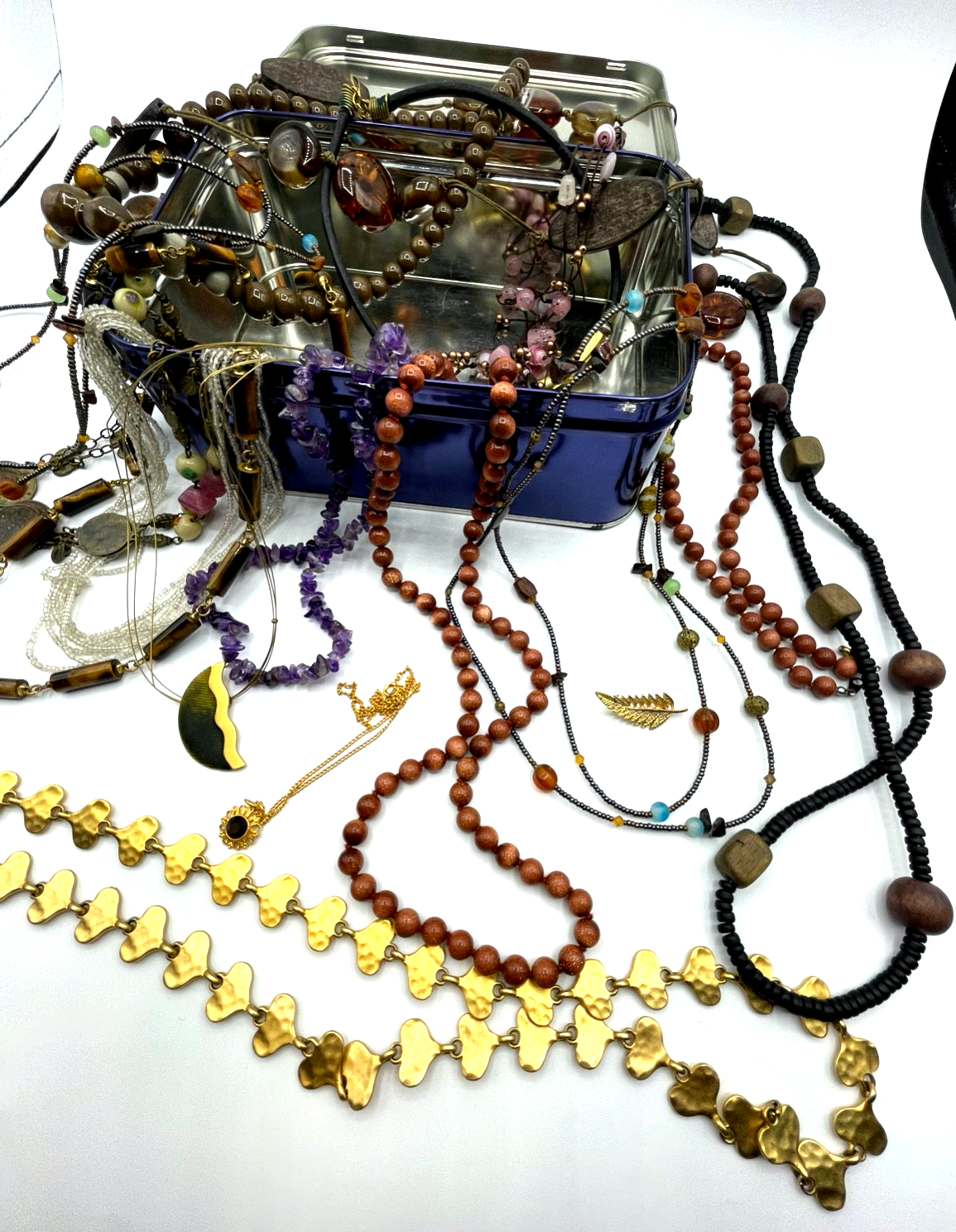 Konvolut Nr. 1A Ketten Modeschmuck gemischt sehr gepflegt vintage + neu4