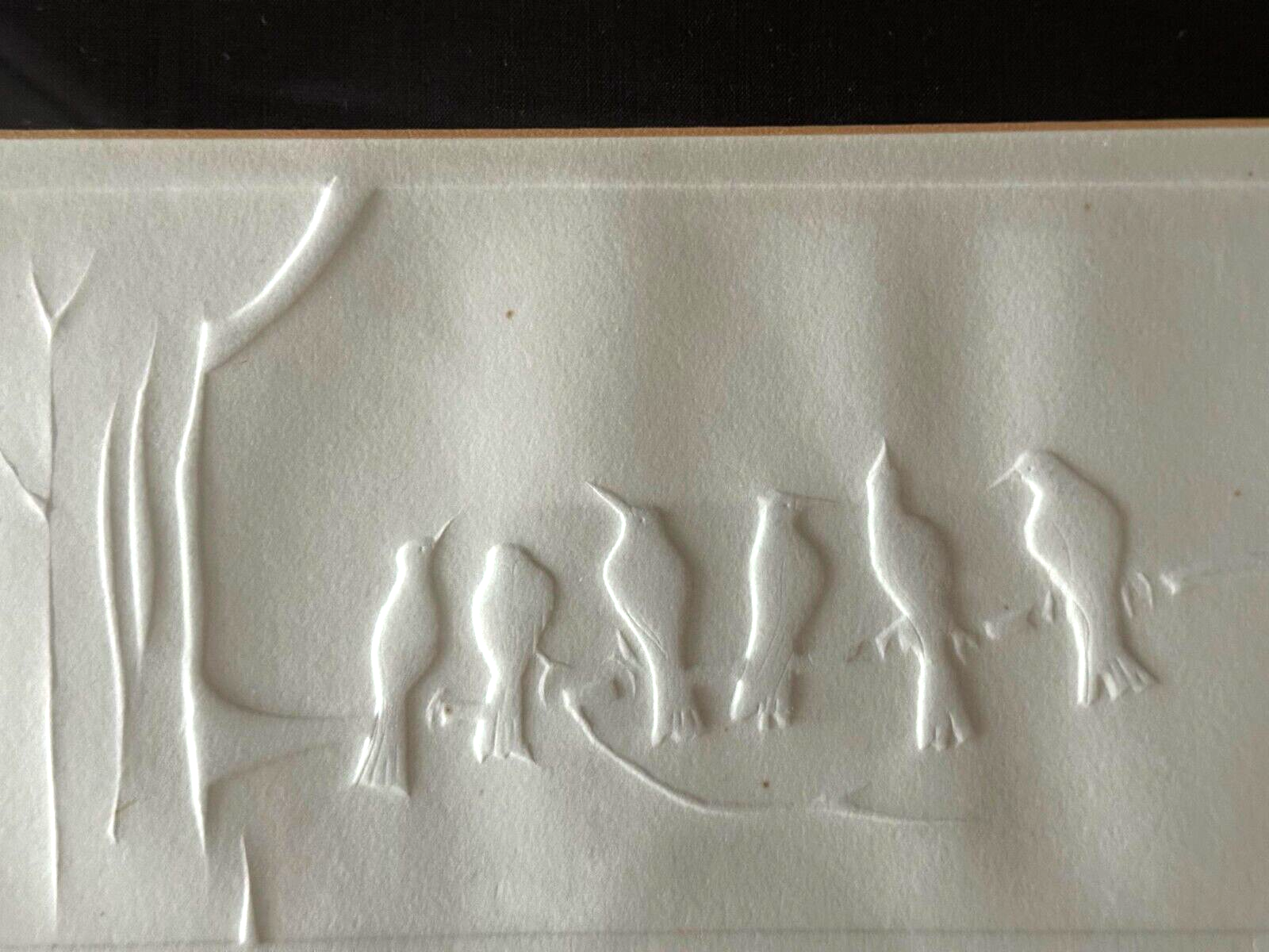 Geprägtes Büttenpapier - Ruth Dosmar Sipper 1922-2022 - 'der frühe Tratsch' 1/502