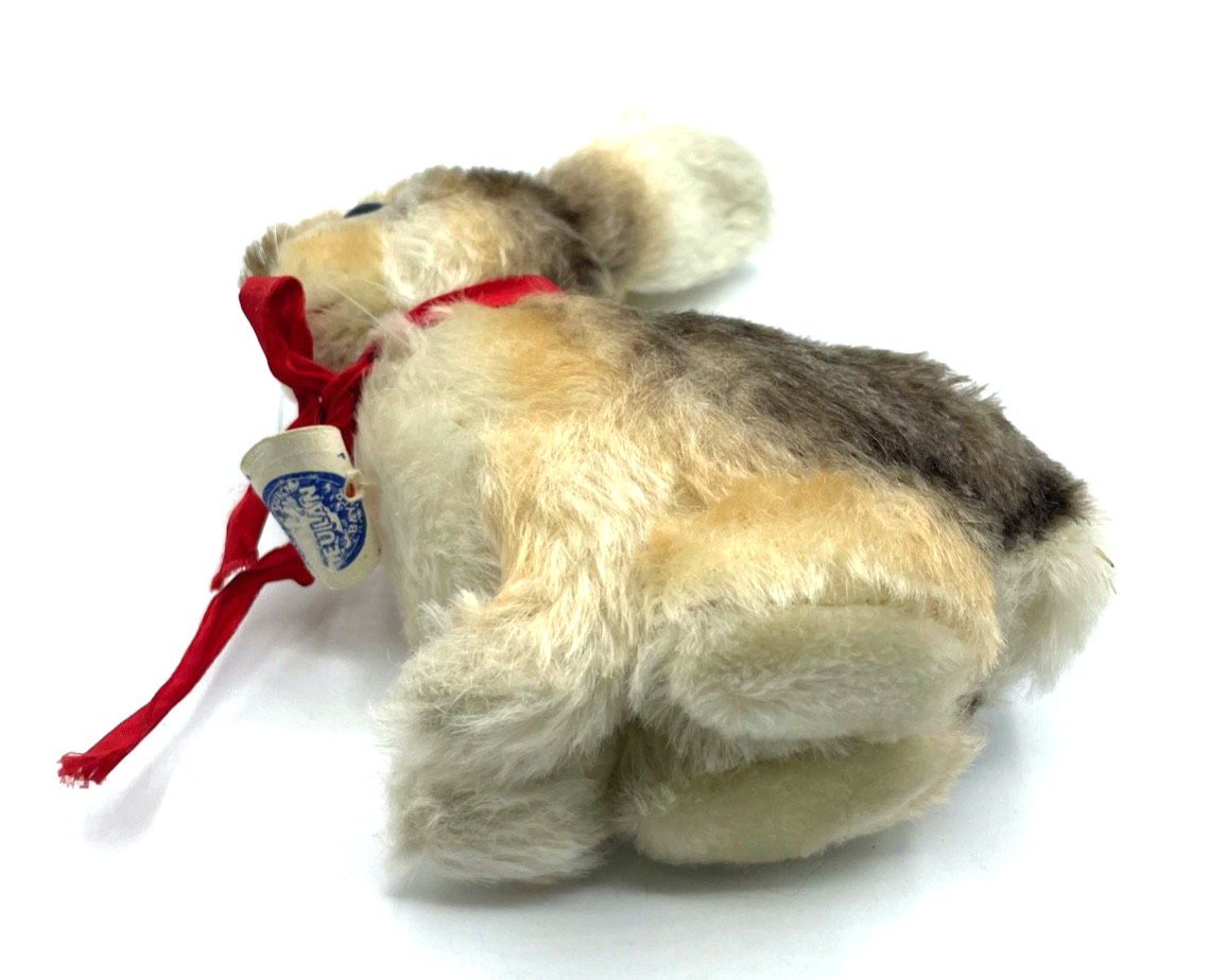 Antik Steifftier Steiff Hase Sonny gepflegt H  20 cm L 16 cm Knopf Fahne Label8