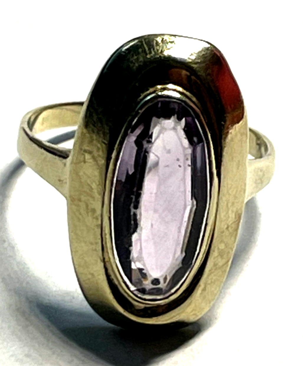 Vintage 333 Gold 8 K heller Amethyst Ring Ø 17,8 mm RG 56 Juwelier Qualität8