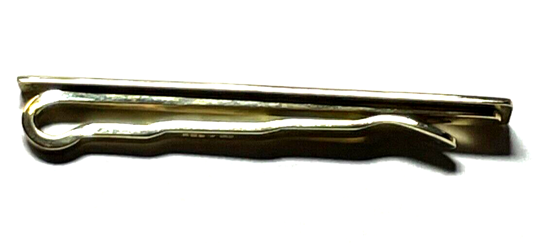 835 Silber teilvergoldet Krawattenklammer Krawattenhalter kl. Diamant Juwelier7