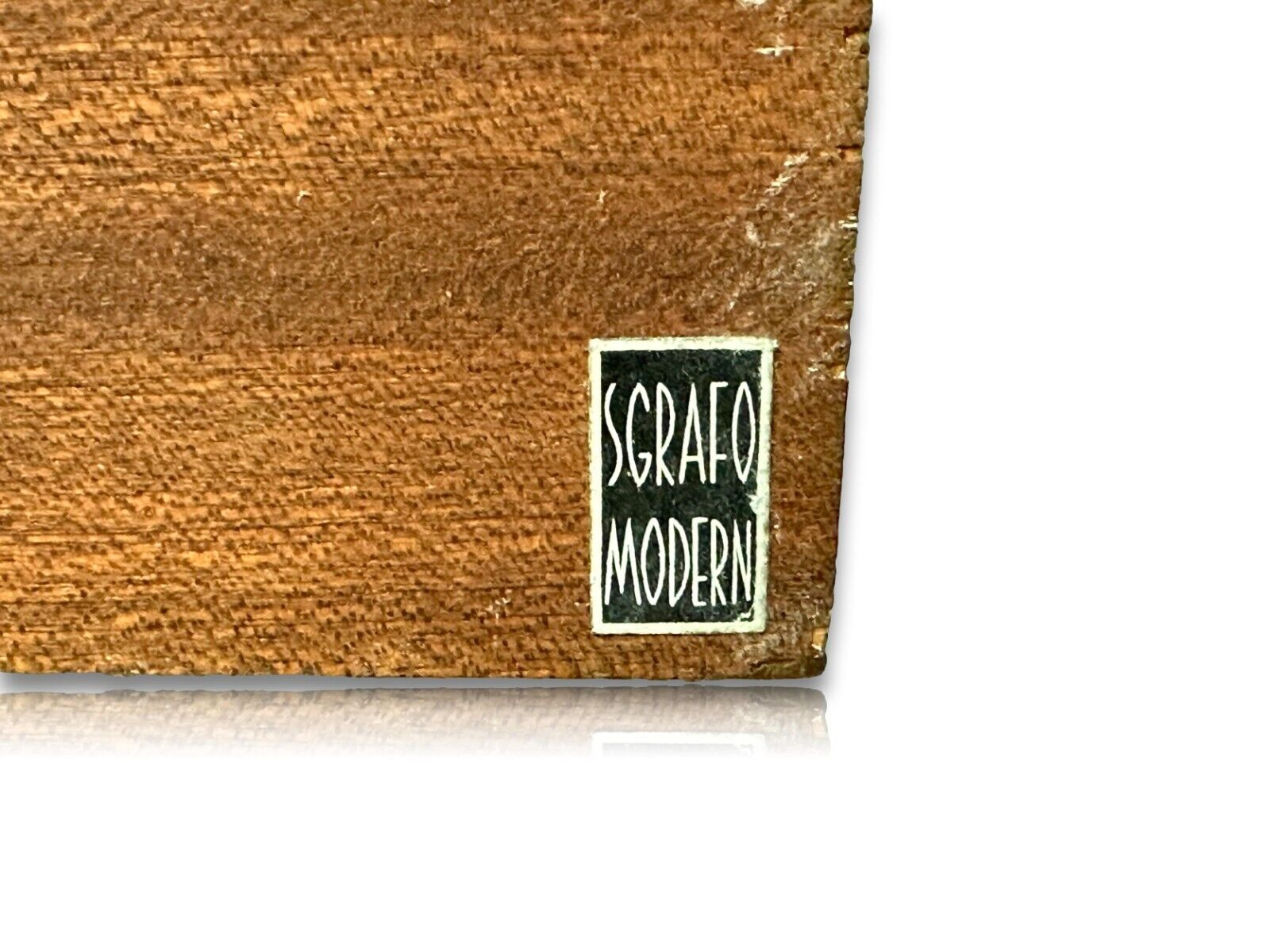 Wanddekoration - Peter Müller  Sgrafo Modern - Porzellan auf Teak - Midcentury3