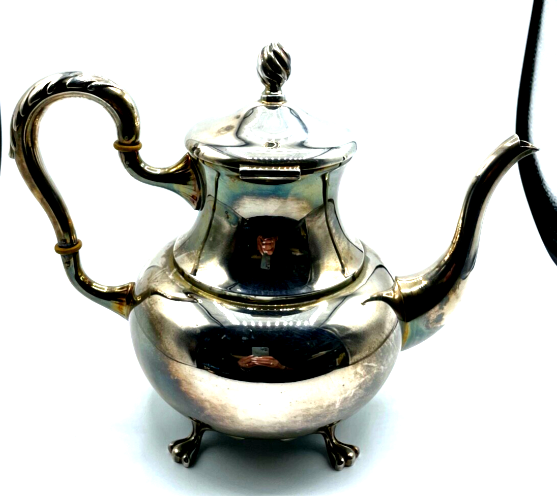 Vintage attraktive Kanne Eugen Ferner Schwäbisch Gmünd versilbert 1968 H 23,5 cm4