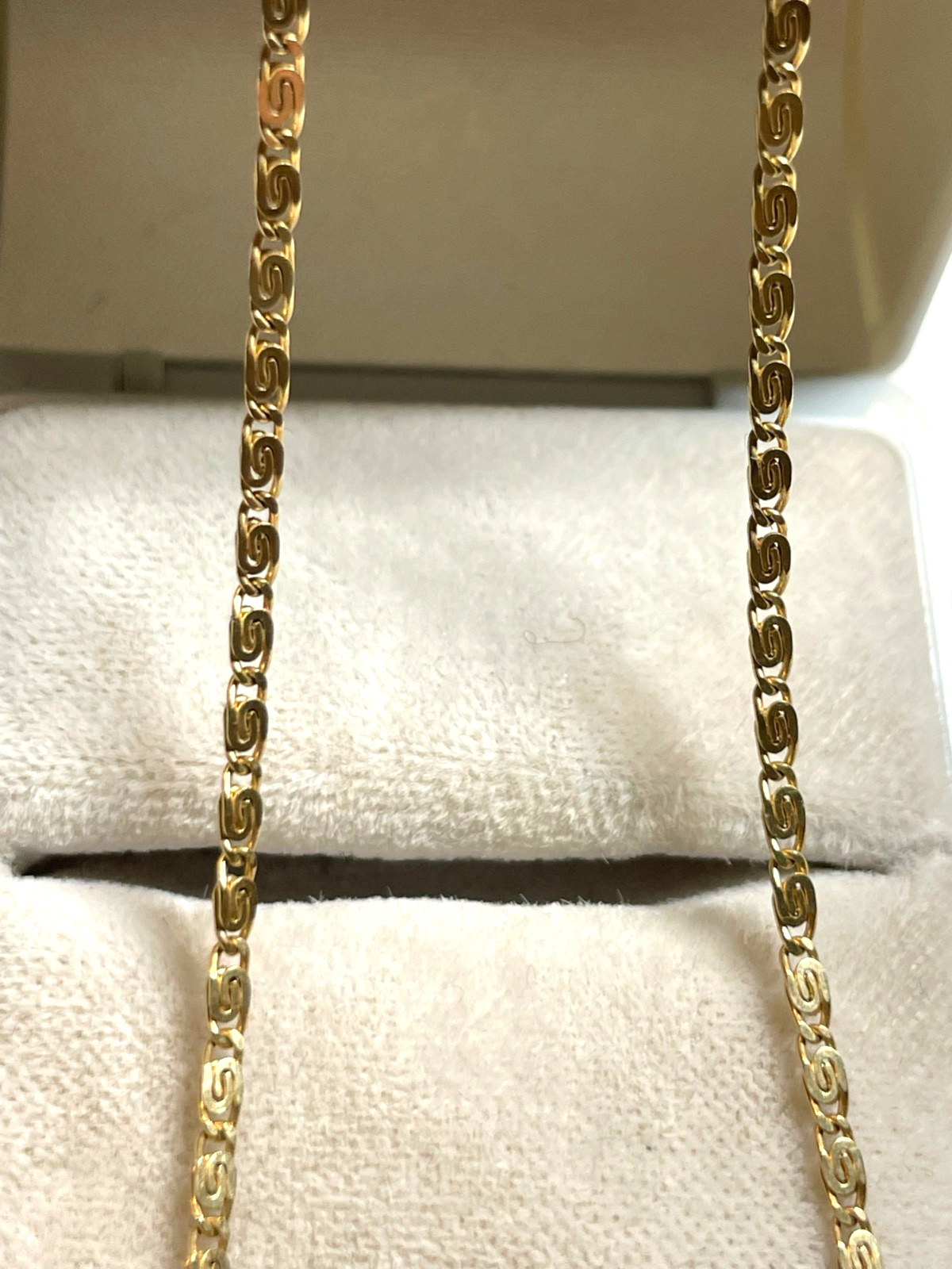Solide FBM 333 Gold 8 K Halskette Mäander Kette Juwelier L 42 cm B 2 mm unisex0