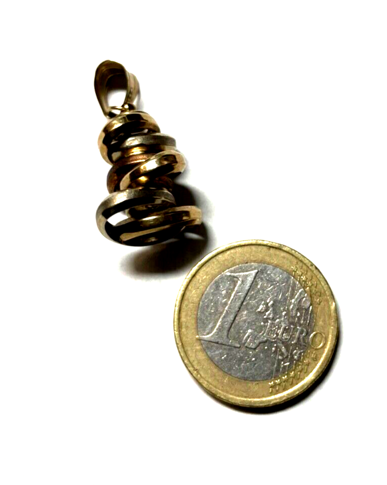 333 Gold 8 K Gold Anhänger Ringe Design L 33 mm B 15 mm tricolor8