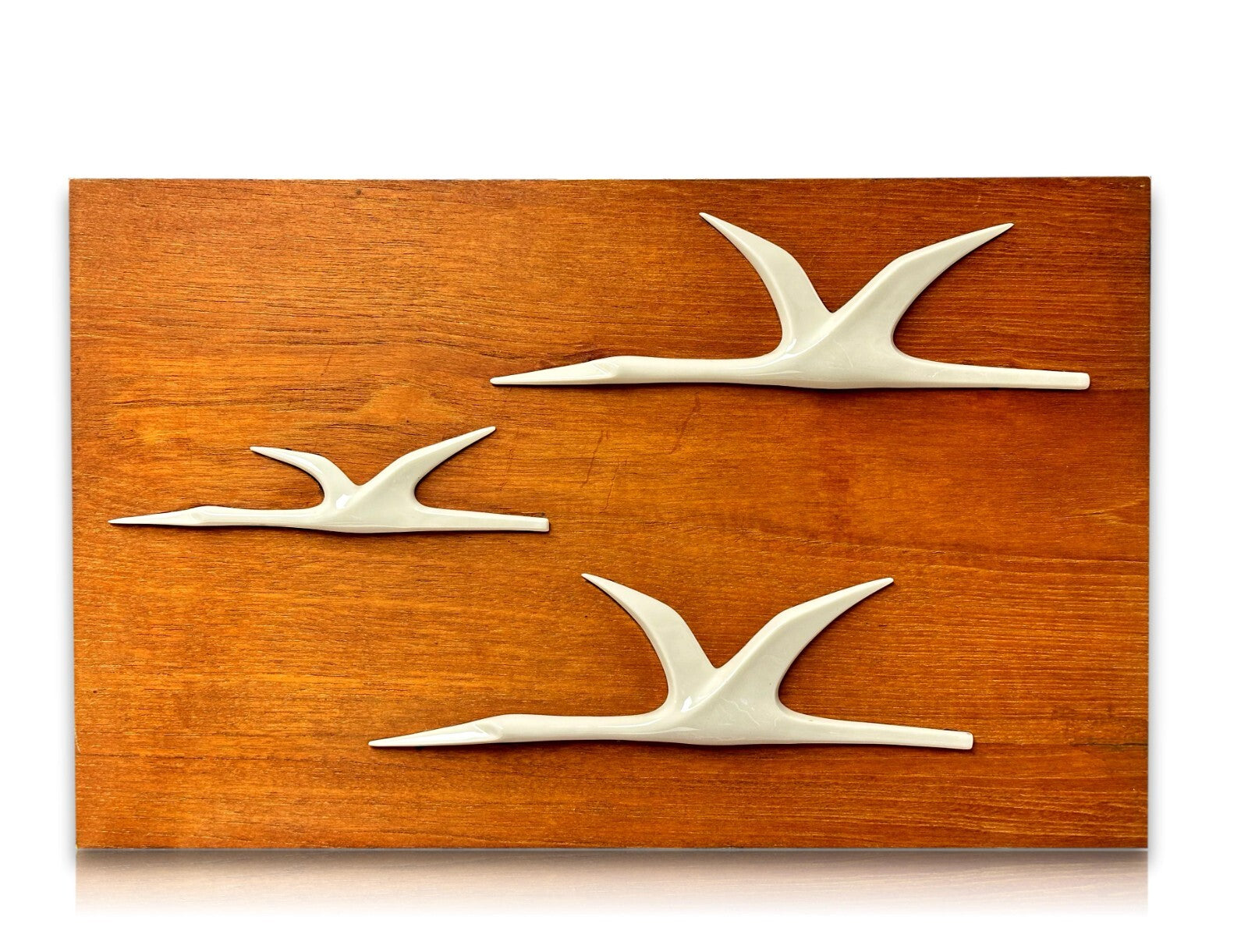 Wanddekoration - Peter Müller  Sgrafo Modern - Porzellan auf Teak - Midcentury0