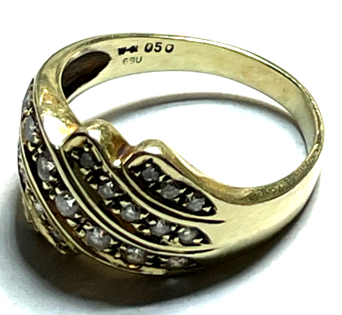 14 K 585 Gold Ring Brillanten Top Wesselton 0,5 ct. Juwelier Ø 18,5 mm RG 5810