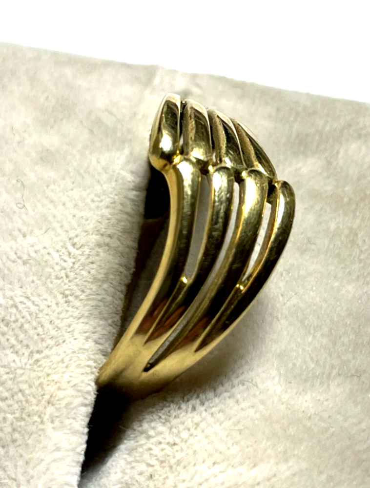 Solider 585 Gold 14 K  Ring modernes Design  Ø 16,9 mm RG 53 Juwelier gepfl.2