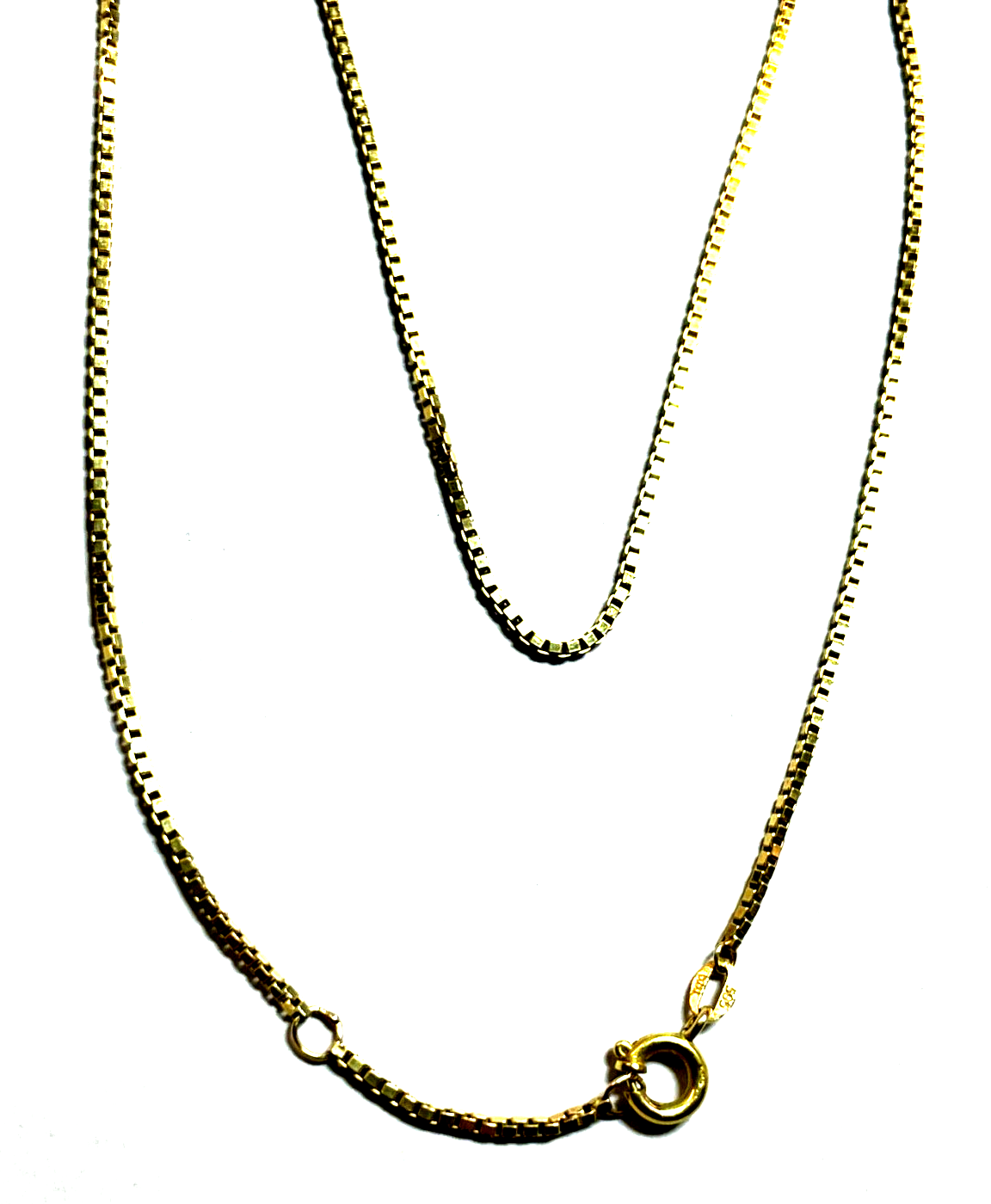 585 Gold 14 K Gelbgold Kette Venezianerkette unisex L 35,5 -38 cm B 1 mm gepfl.3