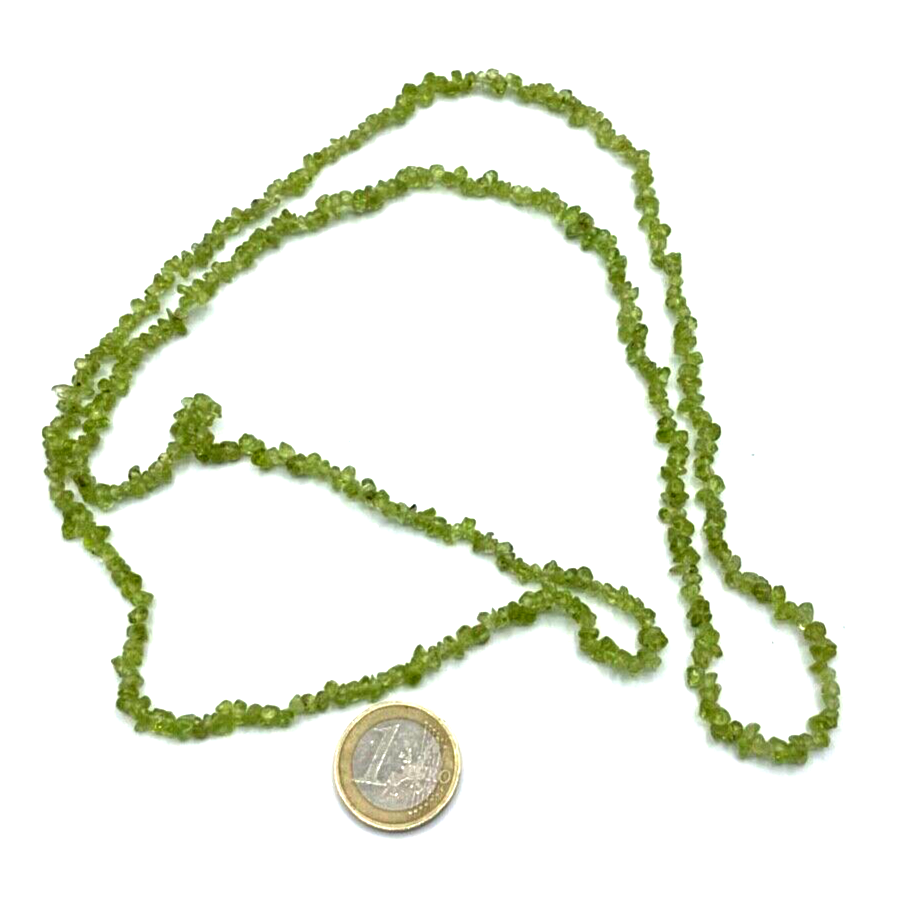 Natürlicher Peridot Kette Edelstein Splitterkette Endloskette o Verschluss L90cm4