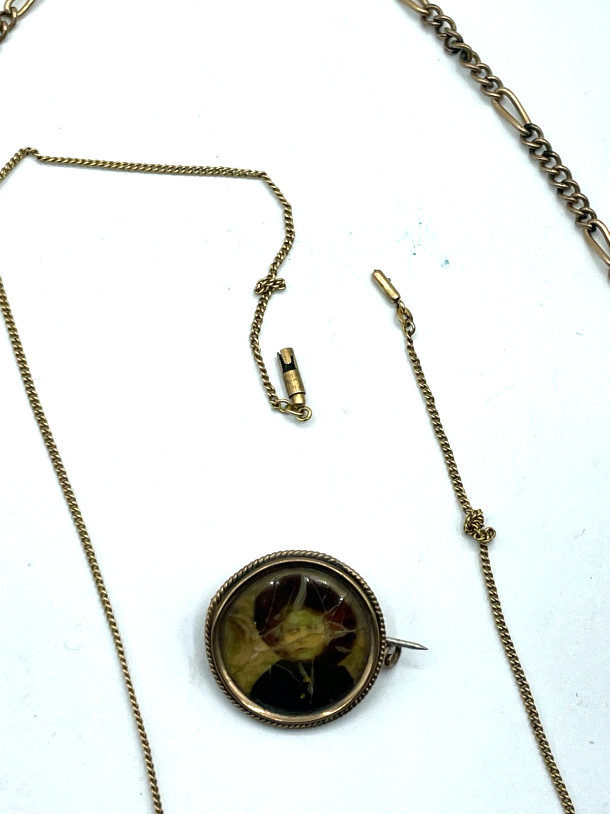 Konvolut Antik Schmuck Golddouble Dubleegold um 1900  Basteln Weiterverarbeiten6