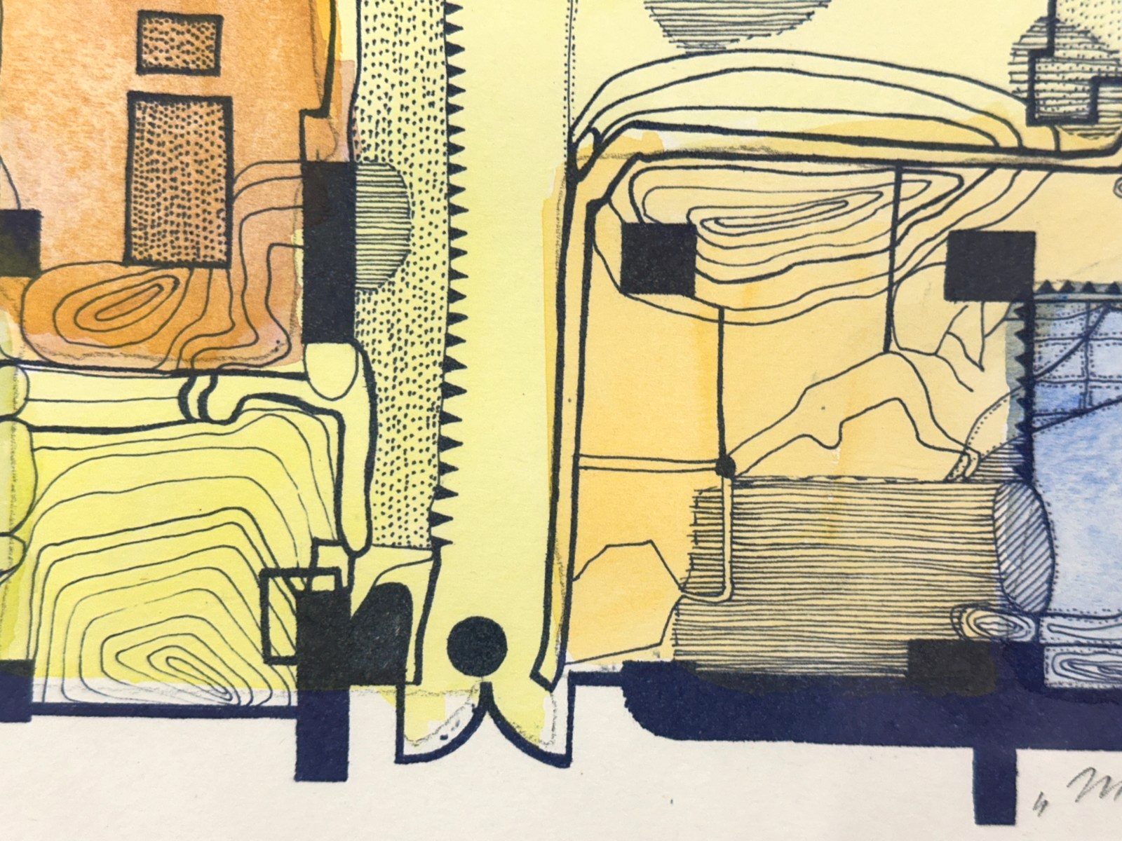Frauke Schlitz – „Mappa“, 2007 - kolorierte Lithografie - signiert & nummeriert9