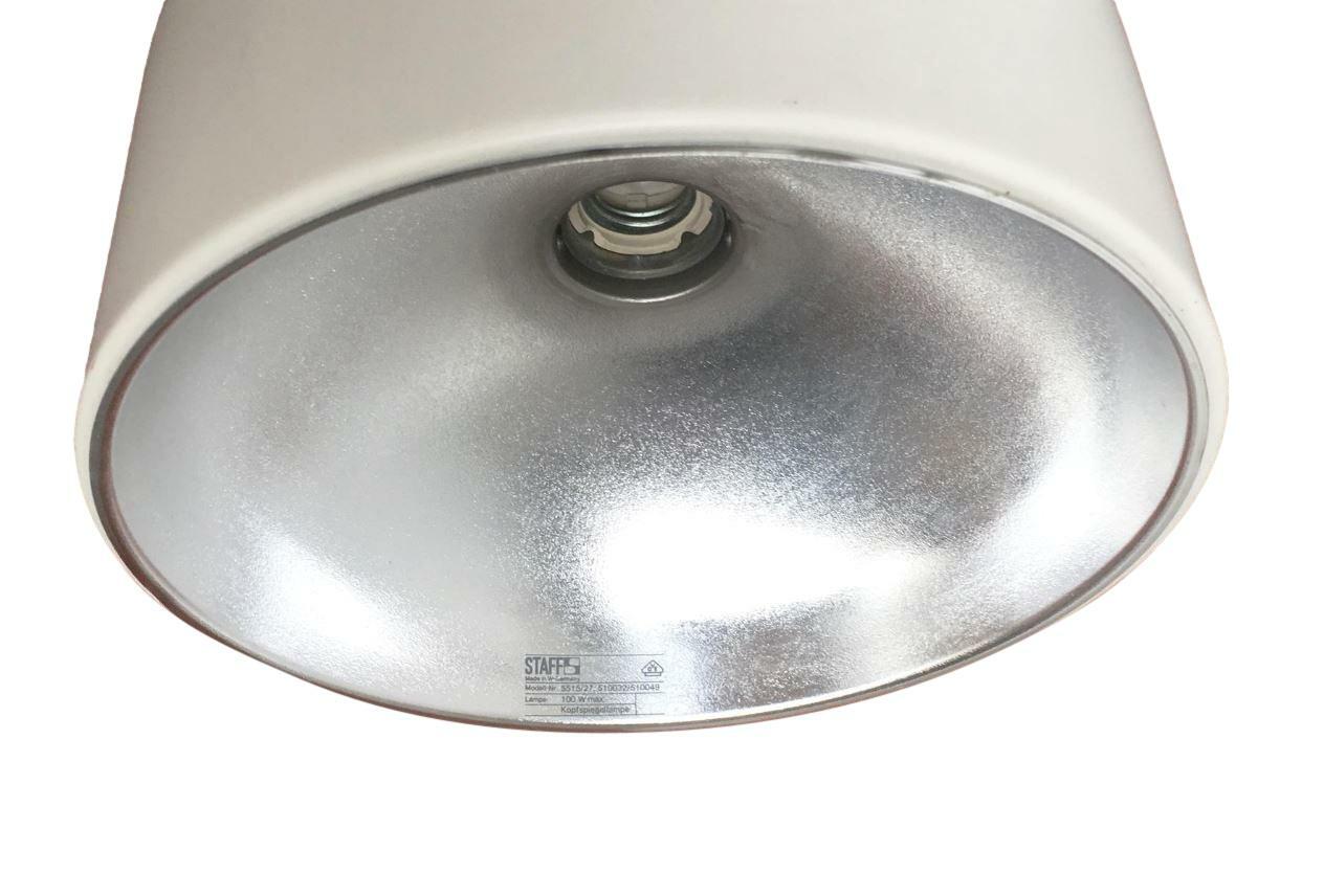 Staff - Pendelleuchte - Kopfspiegellampe Weiß 1970 Modell 5515/ 27 - Space Age1