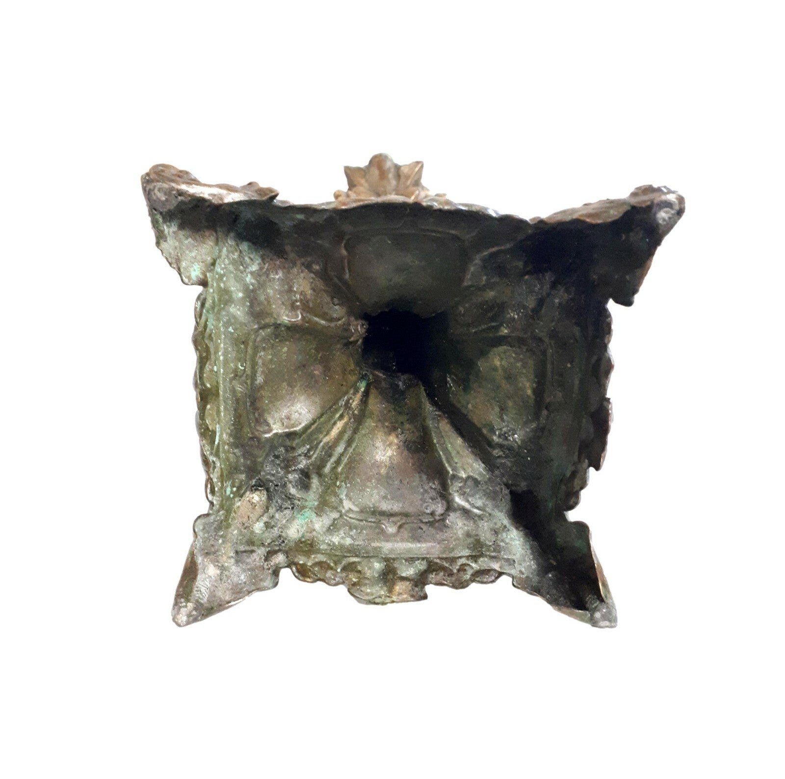 antiker Barockleuchter Kerzenhalter Kerzenständer - Messing Bronze Blech 6