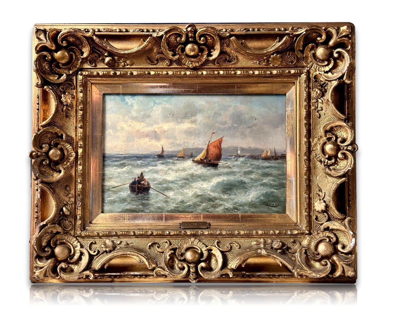Ölgemälde - Öl auf Leinwand - Karl Julius ROSE 1828-1911 - gerahmt - signiert0