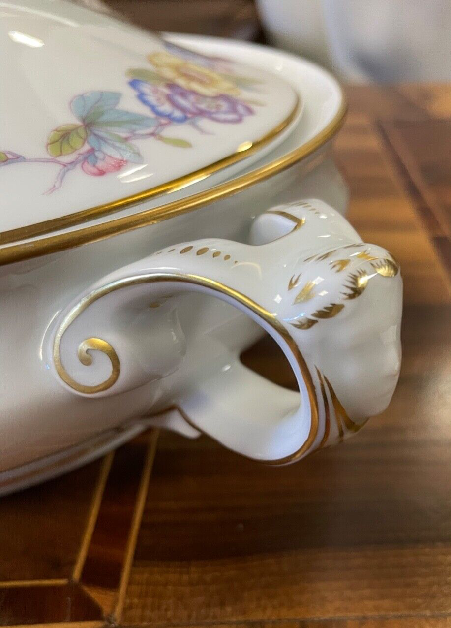 Seltene alte flache Rosenthal Porzellan Terrine um 1910 wie neu + sehr edel6