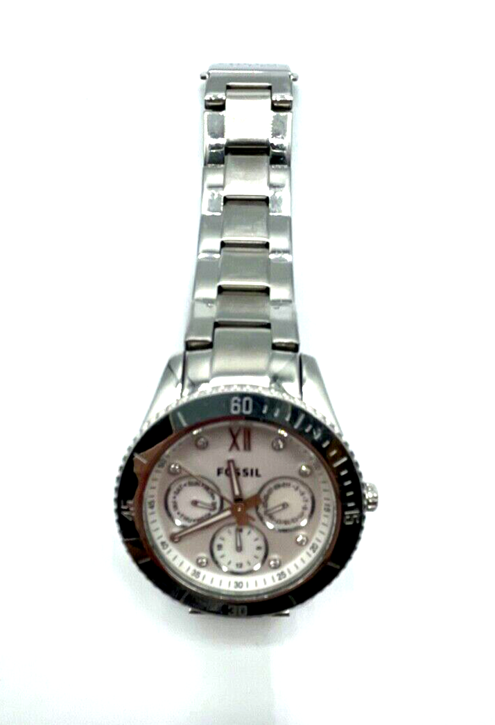Fossil Edelstahl Armbanduhr unisex tragbar Ø 4 cm braucht neue Batterie gepfl.3