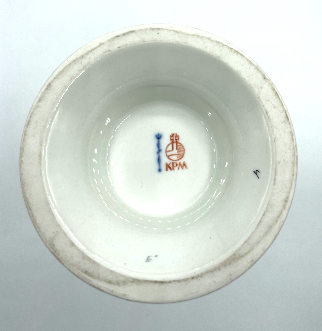 Antik KPM Porzellan Vase Trichtervase Trompetenvase  Blumen H 19 cm top gepflegt5