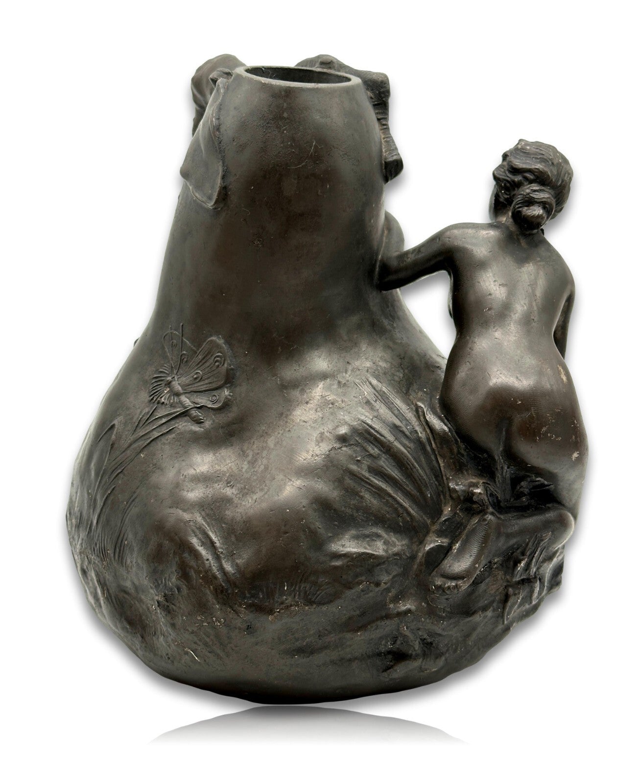 Jean Garnier 1853-1930 - Art Nouveau Jugendstil Vase um 1900 - weiblicher Akt3