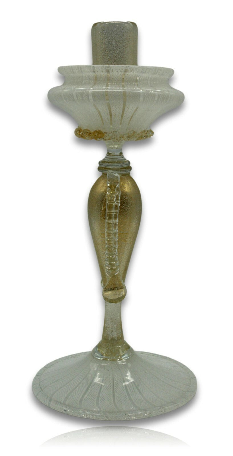 Salviati Murano - Handarbeit Kunstglas - mit Goldeinschmelzung - Blütenform2