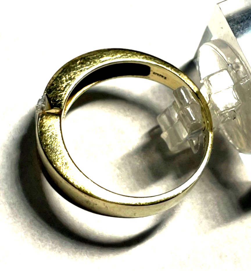 375 Gold 9 K Ring modernes Design Weißtopas  Ø 17,8mm RG 56 Juwelier gebraucht3