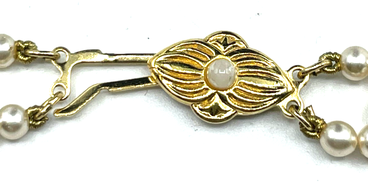 Vintage aparte mid-century Halskette Perlen Kragen Halsband Collier Topzustand4