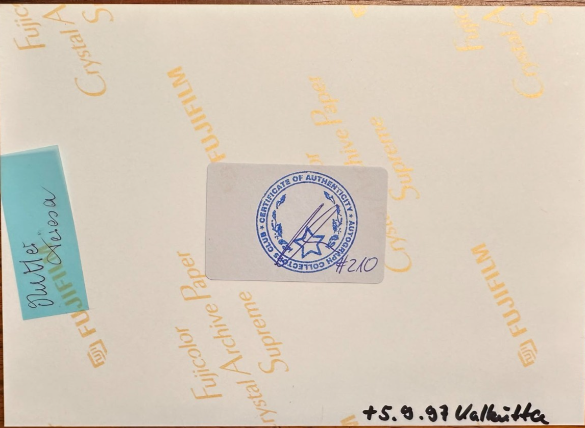 Mutter Teresa - Original Autogramm - signierte Fotografie 1997 - Zertifikat5