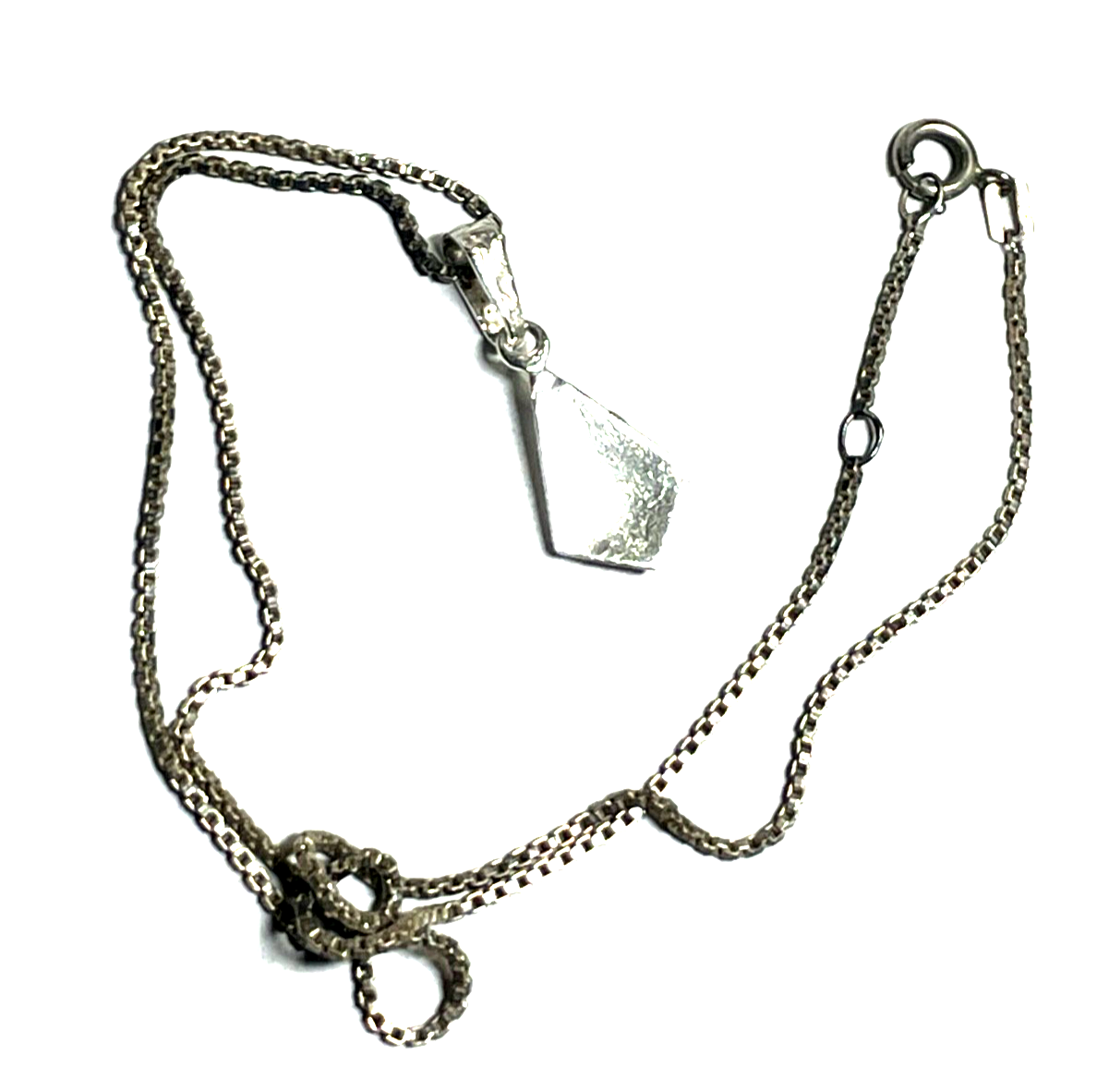 Antik 835 Silber Anhänger mit Koralle Handarbeit an 40cm Venezianer Silberkette3