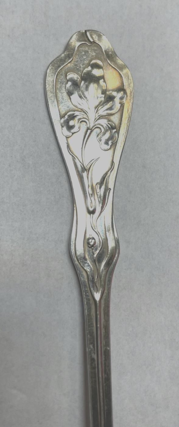 6 x Jugendstil WMF Gabel Kuchengabel Modell 27 Lilie Wasserlilie sehr gepflegt6