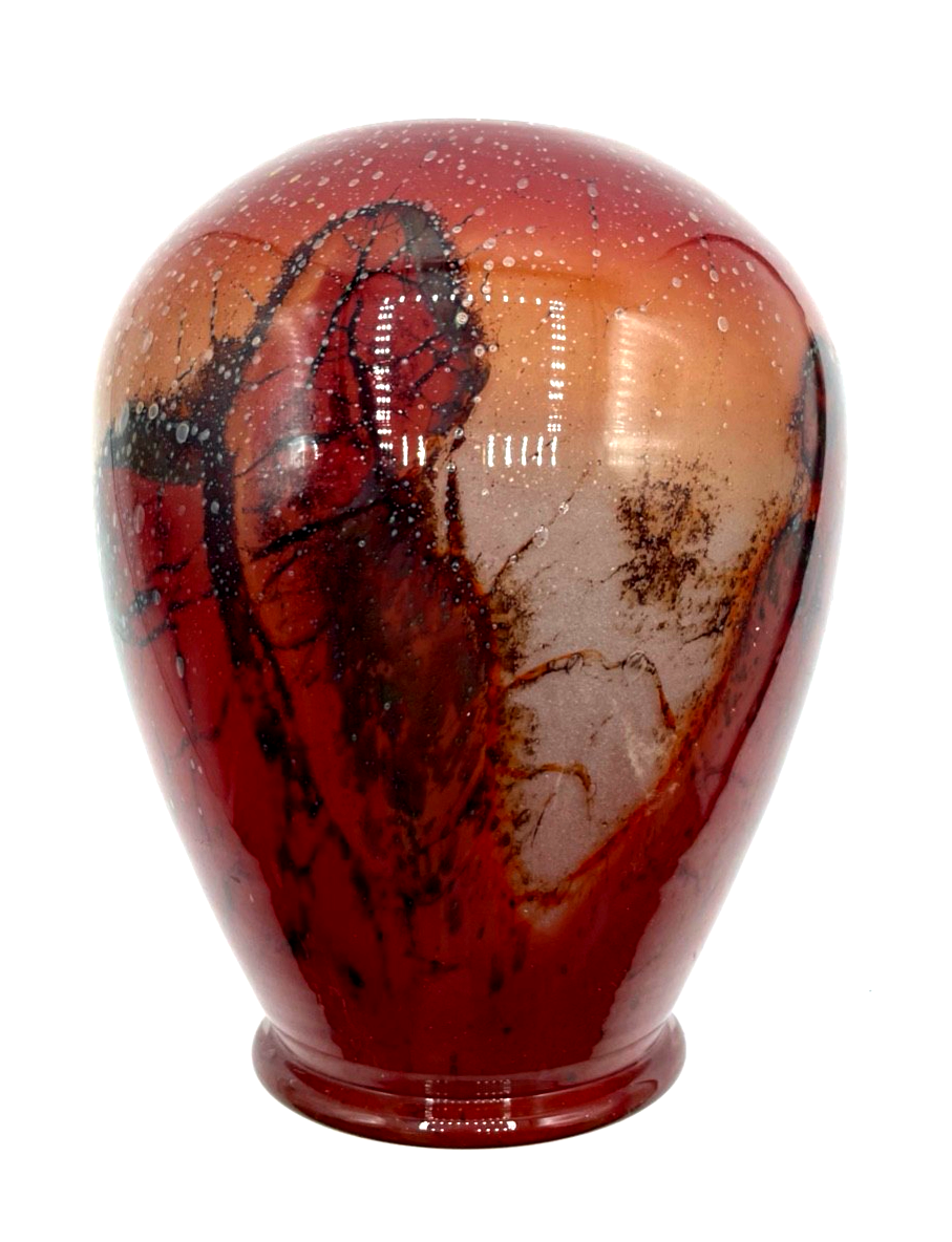 Antik WMF IKORA Glas Wiedmann  1A Zustand intensiv rot Vase5