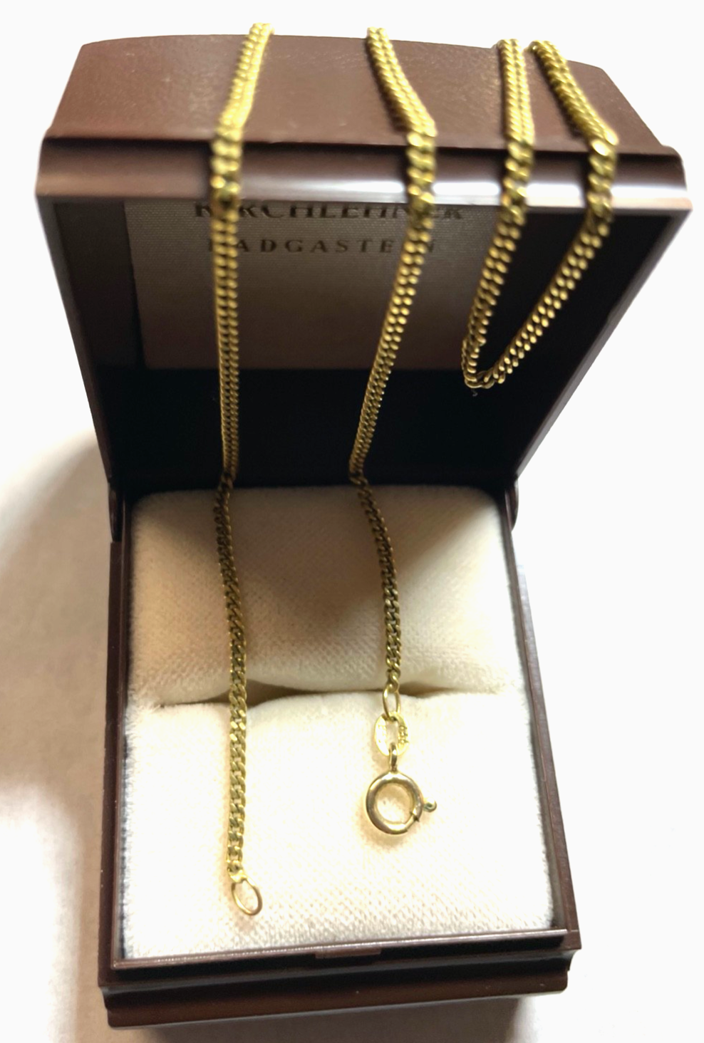B &S 333 Gold 8 K Gelbgold Kette Panzerkette unisex L 38 cm B 1,2 mm gepfl.0