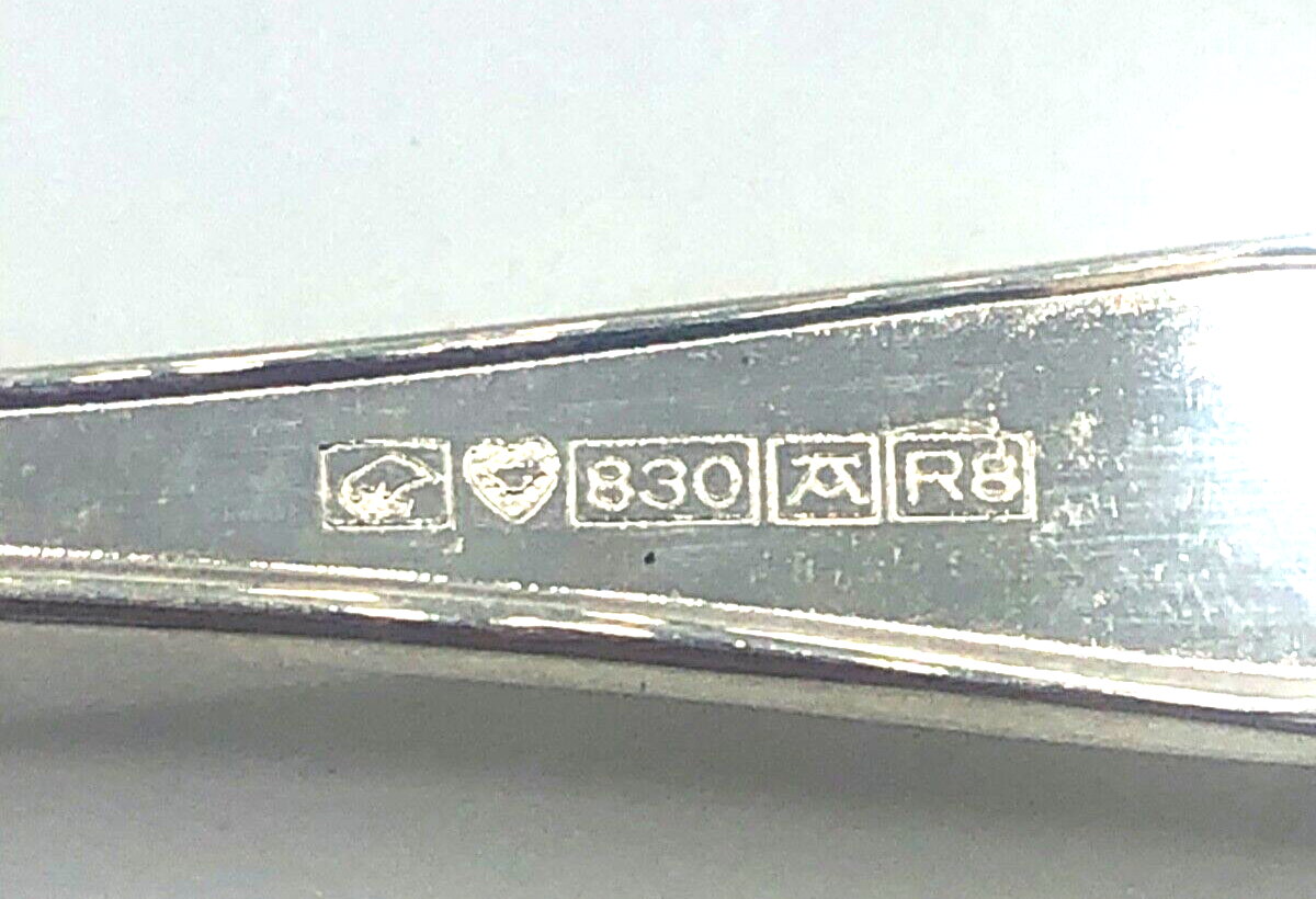 830 Silber 6 Espresso Löffel Mokkalöffel Finnland 1994 unbenutzt in Box5