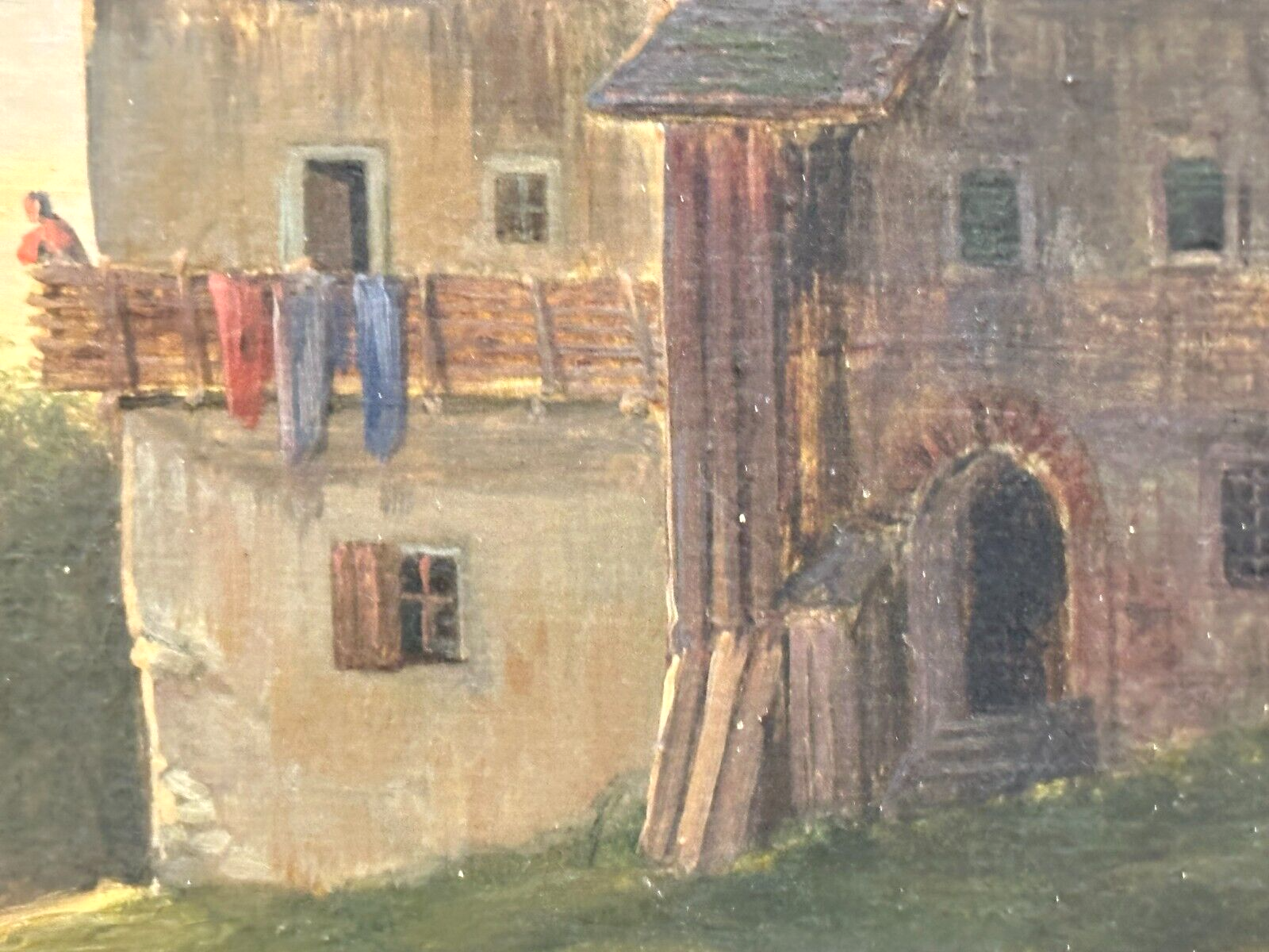 Öl auf auf Holz - Franz Sager 1821-ca. 1891 - Blick auf den Hallstättersee 18477