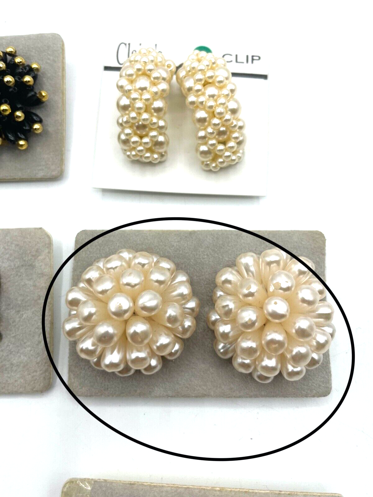 6 Paar ungetragen Ohrclips Clips vintage groß Statement Modeschmuck zeitlos chic9