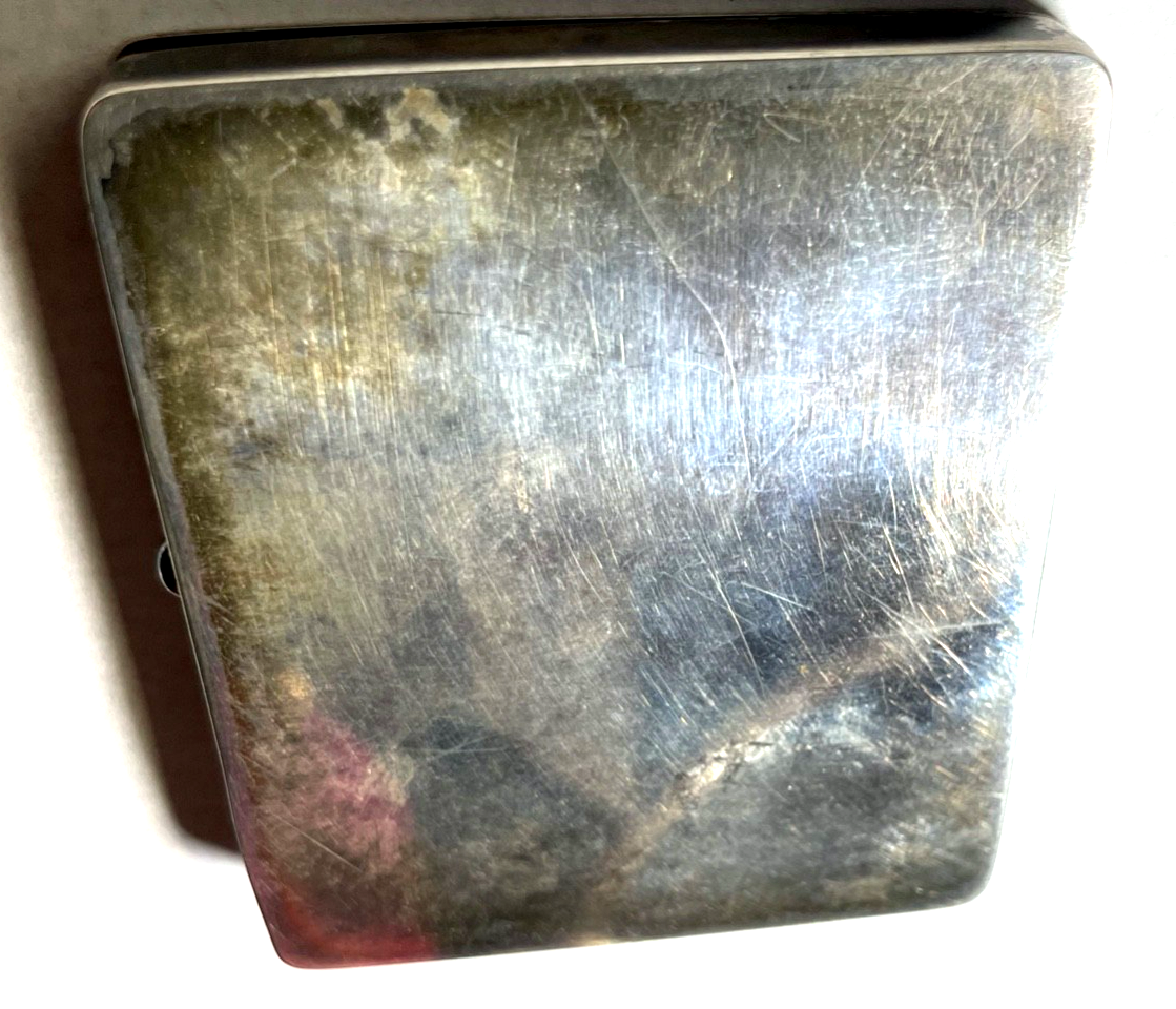 Antik massives Silber Etui Visitenkartenetui um 1935 Dänemark gepflegt 85,11 Gr13