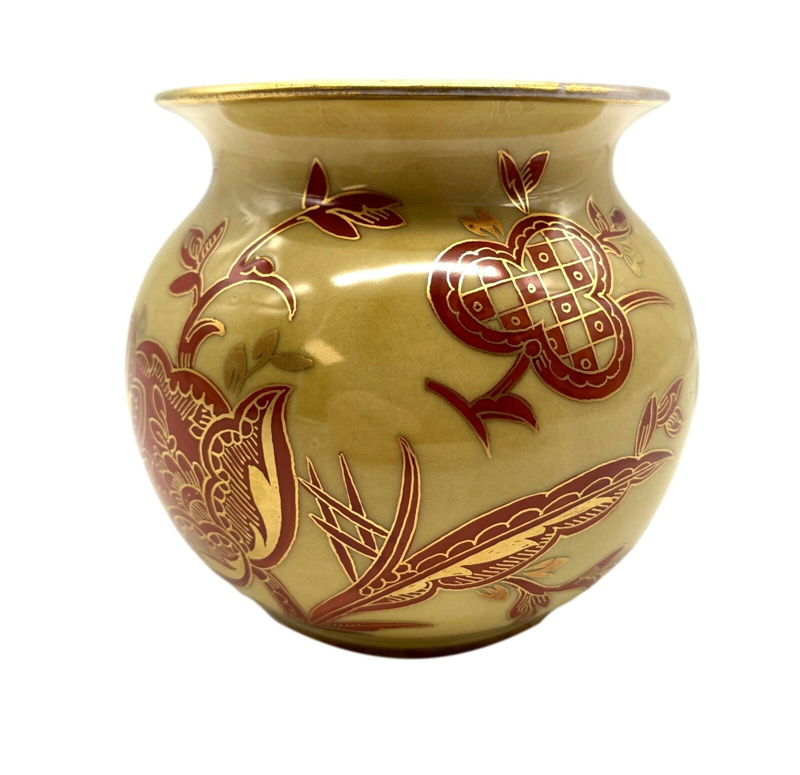 Otto Keitel - Vase - Porzellan - Goldstaffur - signiert - 30er 40er  Jahre1