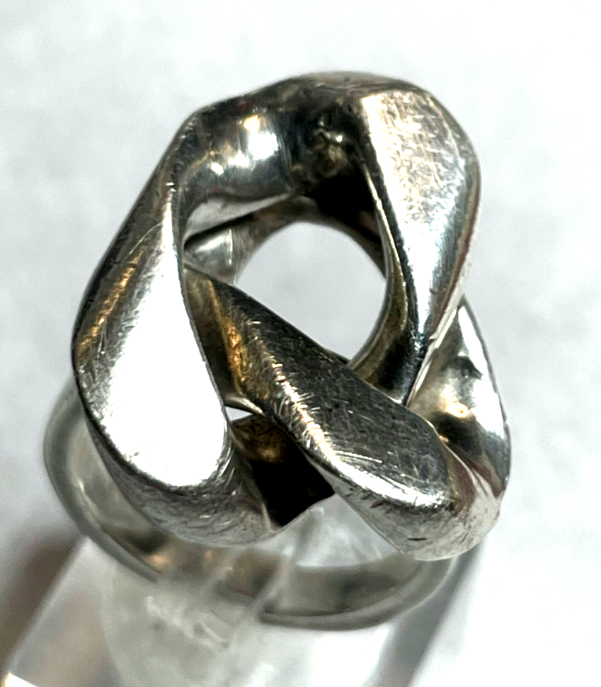 Massiver 925 Silber Ring Panzerkette Glied Unikat Silberschmied unisex RG 542