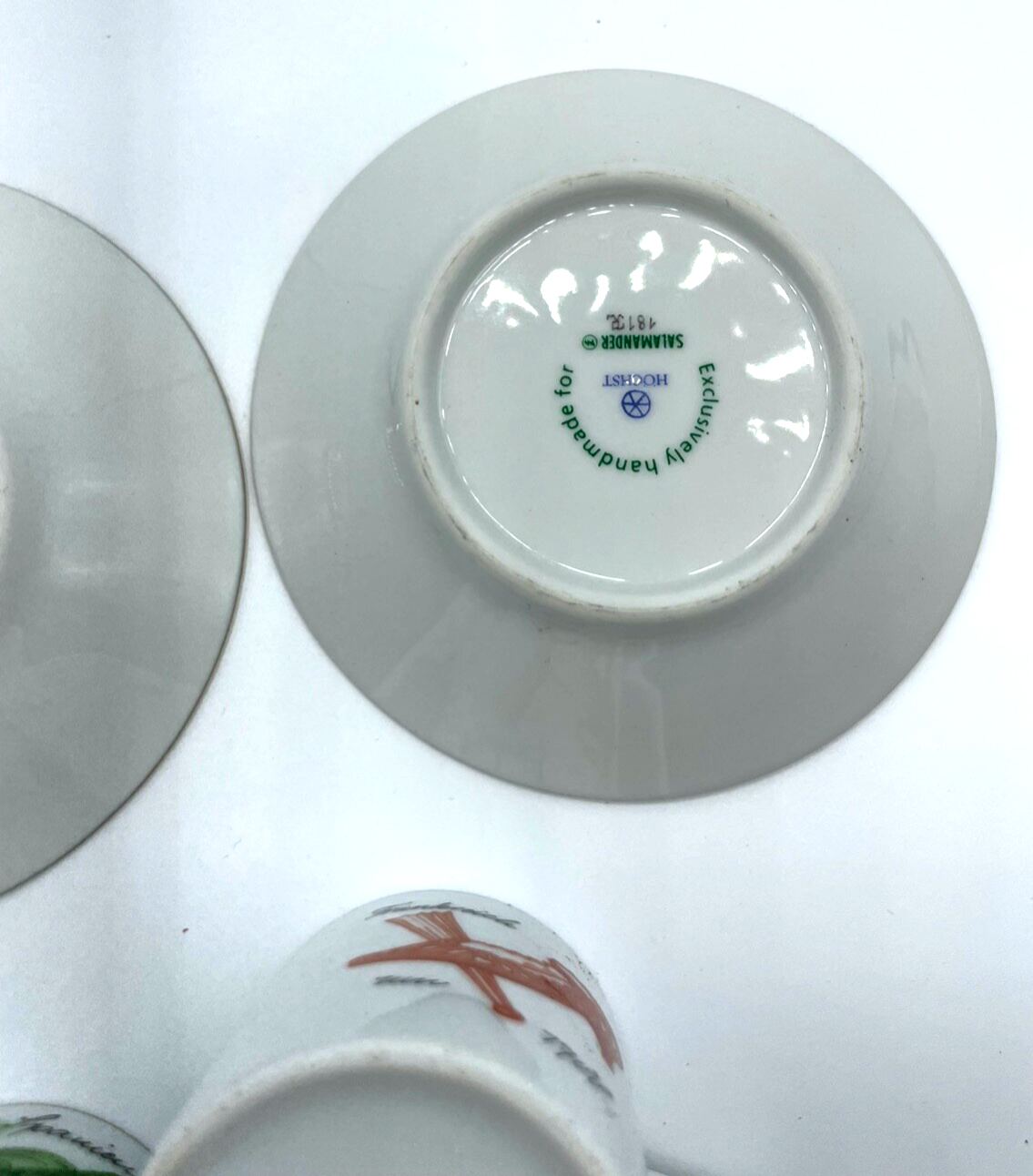 2x Espresso Tasse Höchst Porzellan lim. exkl. Salamander Schuhmoden Epochen6